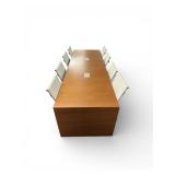 9ftx3ft Conference Table w/8 chairs and Storage Display Table