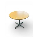 36x29 Round Table Blonde Wood