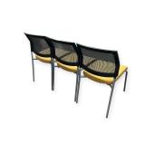 3 Keihauer Stackable Chairs-Yellow