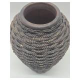 LARGE Vintage Terra Cotta Rope Pot