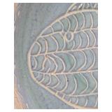 Large Signed Art Pottery Platter w/Fish Design by Charles E. Flatt
