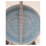 Large Signed Art Pottery Platter w/Fish Design by Charles E. Flatt
