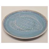 Large Signed Art Pottery Platter w/Fish Design by Charles E. Flatt