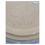 Large Signed Art Pottery Platter w/Fish Design by Charles E. Flatt