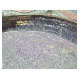 Large Vintage Art Pottery Glazed Stoneware 2-Handled Platter