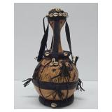 Large Vintage African Gourd Pot w/Cowry Shells