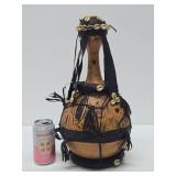 Large Vintage African Gourd Pot w/Cowry Shells