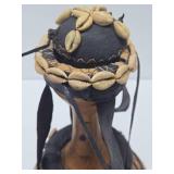 Large Vintage African Gourd Pot w/Cowry Shells