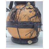 Large Vintage African Gourd Pot w/Cowry Shells