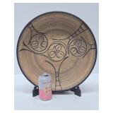 Large Signed Modernist Design Art Pottery Platter