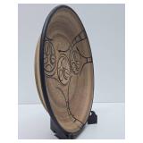 Large Signed Modernist Design Art Pottery Platter
