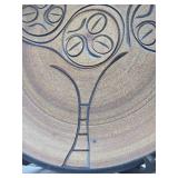 Large Signed Modernist Design Art Pottery Platter