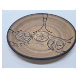 Large Signed Modernist Design Art Pottery Platter