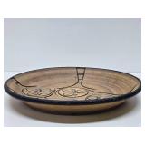 Large Signed Modernist Design Art Pottery Platter