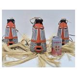 Very Cool Vintage African Masked Hanging Tiki Lamps