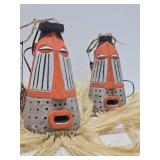 Very Cool Vintage African Masked Hanging Tiki Lamps