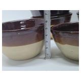 Large Lot of Vintage Stoneware Mixing Bowls