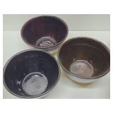 Large Lot of Vintage Stoneware Mixing Bowls