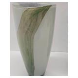2 LARGE Swirled Art Glass Vases including Vilniaus Stiklo - Lithuania