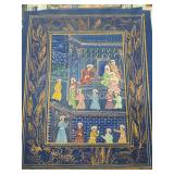 Lot of Vintage Original Indian/Persian Paintings on Silk & other Cloth #1