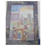 Lot of Vintage Original Indian/Persian Paintings on Silk & other Cloth #1