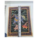 Lot of Vintage Original Indian/Persian Paintings on Silk & other Cloth #1