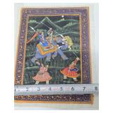 Lot of Vintage Original Indian/Persian Paintings on Silk & other Cloth #1