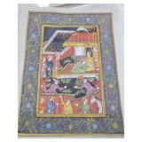 Lot of Vintage Original Indian/Persian Paintings on Silk & other Cloth #2