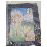 Lot of Vintage Original Indian/Persian Paintings on Silk & other Cloth #2