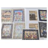 Lot of Vintage Original Indian/Persian Paintings on Silk & other Cloth #3