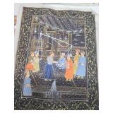 Lot of Vintage Original Indian/Persian Paintings on Silk & other Cloth #3