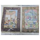 Lot of Vintage Original Indian/Persian Paintings on Silk & other Cloth #3