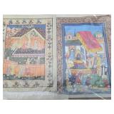Lot of Vintage Original Indian/Persian Paintings on Silk & other Cloth #3