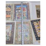 Lot of Vintage Original Indian/Persian Paintings on Silk & other Cloth #3