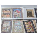 Lot of Vintage Original Indian/Persian Paintings on Silk & other Cloth #3