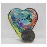 2 Jorvik Glass Hearts w/Boxes