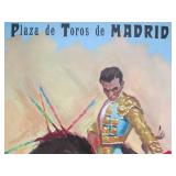 Excellent Vintage 1946 "Plaza De Toros De Madrid" Bullfighting Poster