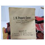 Vintage Nepalese Masked Marionette Nava-Durga Dancers