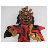 Vintage Nepalese Masked Marionette Nava-Durga Dancers