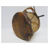 Native American Drum w/Handmade Decorated Stone Hitter