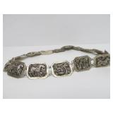 Excellent Vintage Thai or India Genuine Silver Belt #1