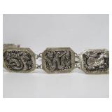 Excellent Vintage Thai or India Genuine Silver Belt #1