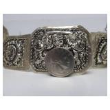 Excellent Vintage Thai or India Genuine Silver Belt #1
