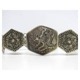 Fantastic Antique Chinese Silver Belt w/Dragons