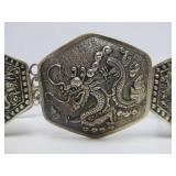 Fantastic Antique Chinese Silver Belt w/Dragons