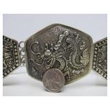 Fantastic Antique Chinese Silver Belt w/Dragons