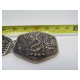 Fantastic Antique Chinese Silver Belt w/Dragons