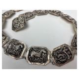 Excellent Vintage Thai or India Genuine Silver Belt #1