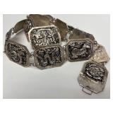 Excellent Vintage Thai or India Genuine Silver Belt #1