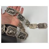 Excellent Vintage Thai or India Genuine Silver Belt #1